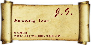 Jurovaty Izor névjegykártya